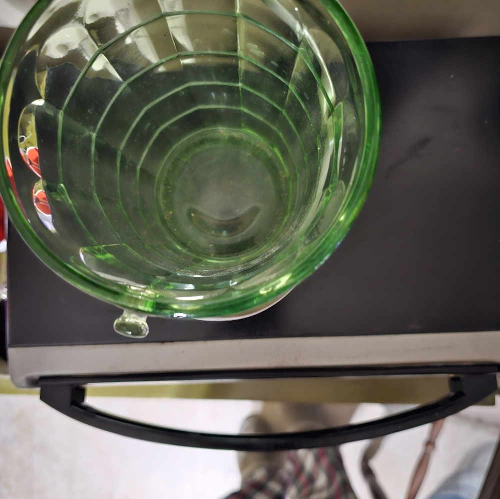 Vintage green glass ice bucket - Picture 6 of 6